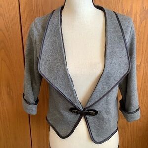 Lorain Lindsay Grey Crop Jacket Sz-M